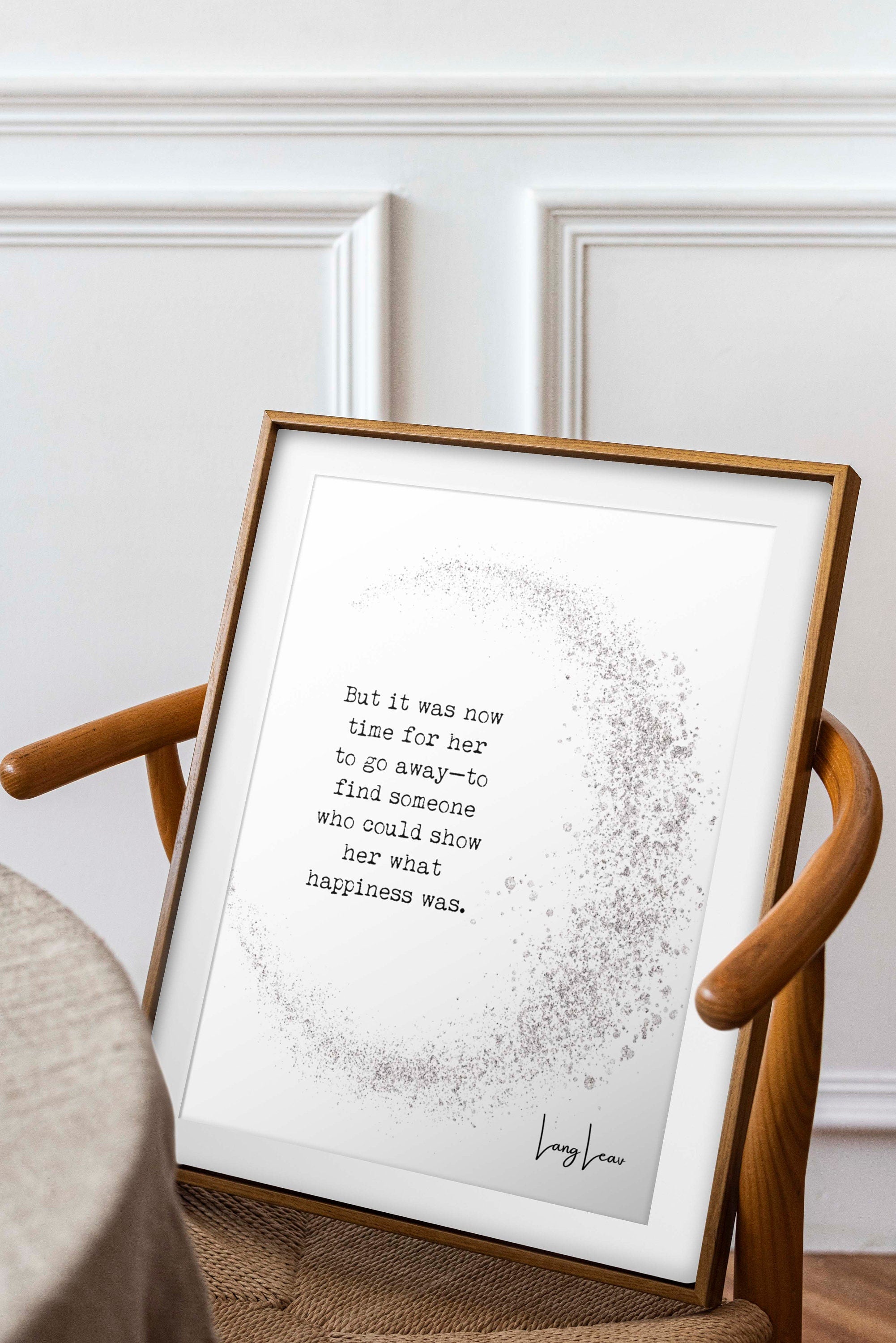 It Was Now Time Wall Art, Lang Leav Quote Art Wall Decor