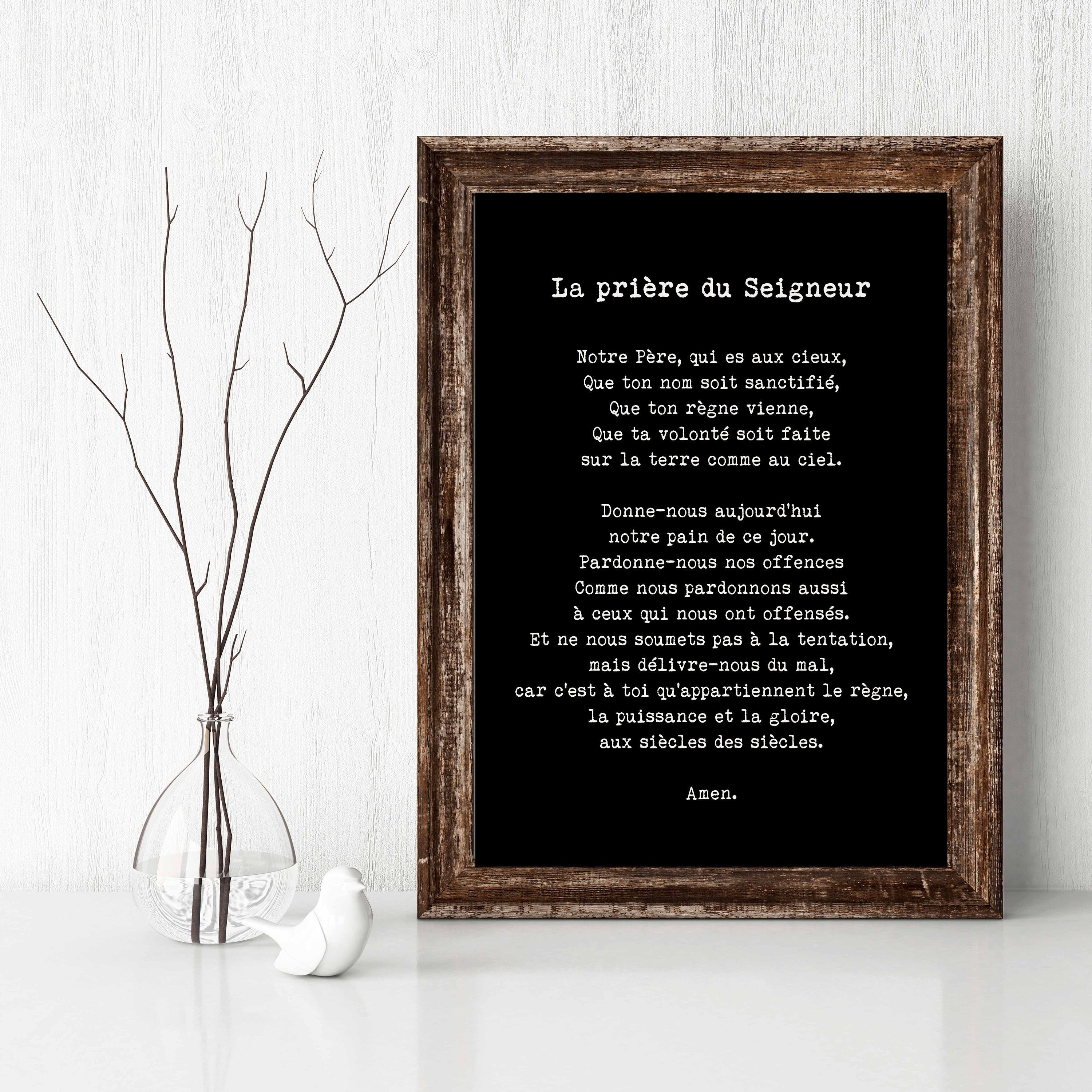 French LORD's Prayer Print, Prière du Seigneur