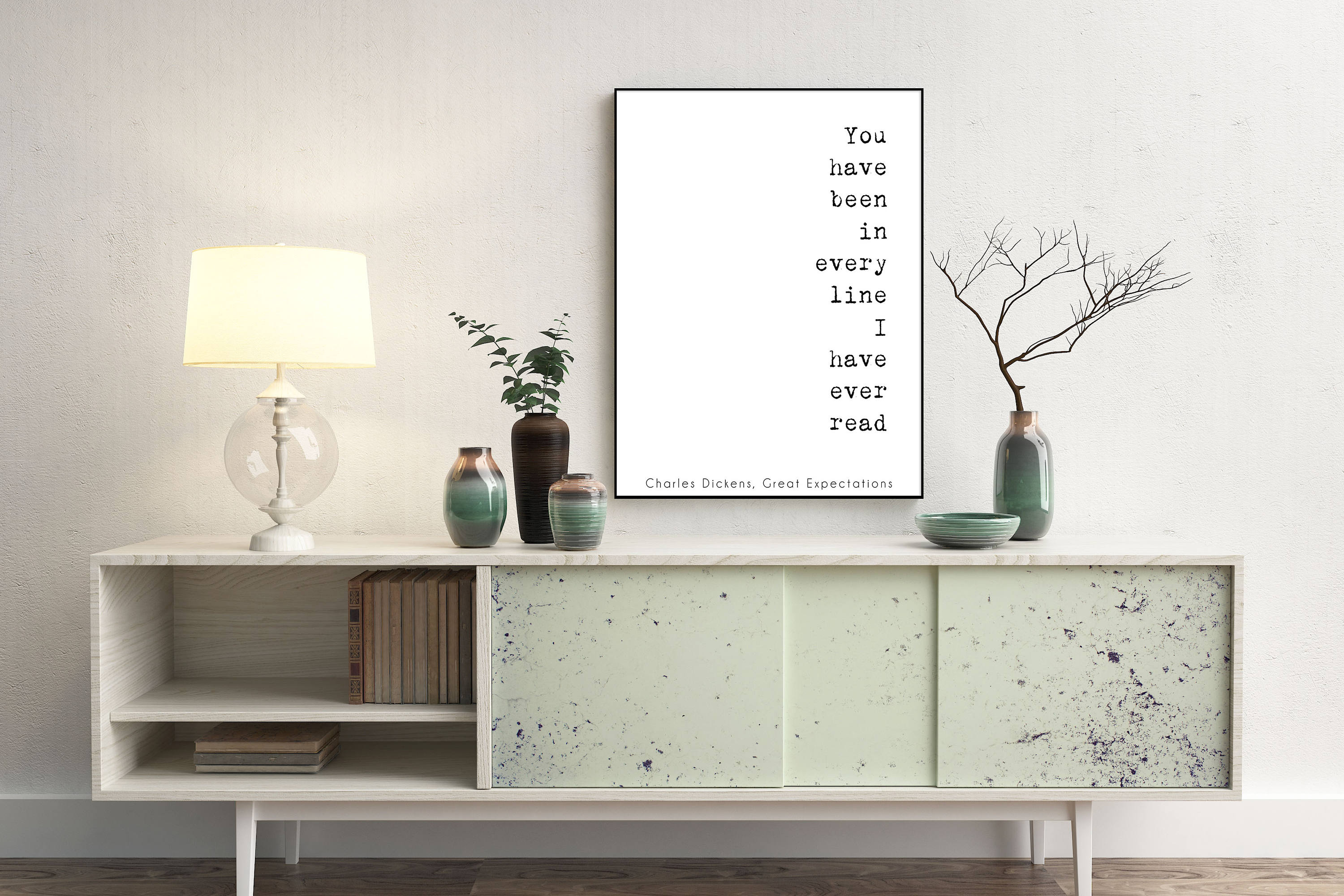 Charles Dickens Quote Romantic Art Print - BookQuoteDecor