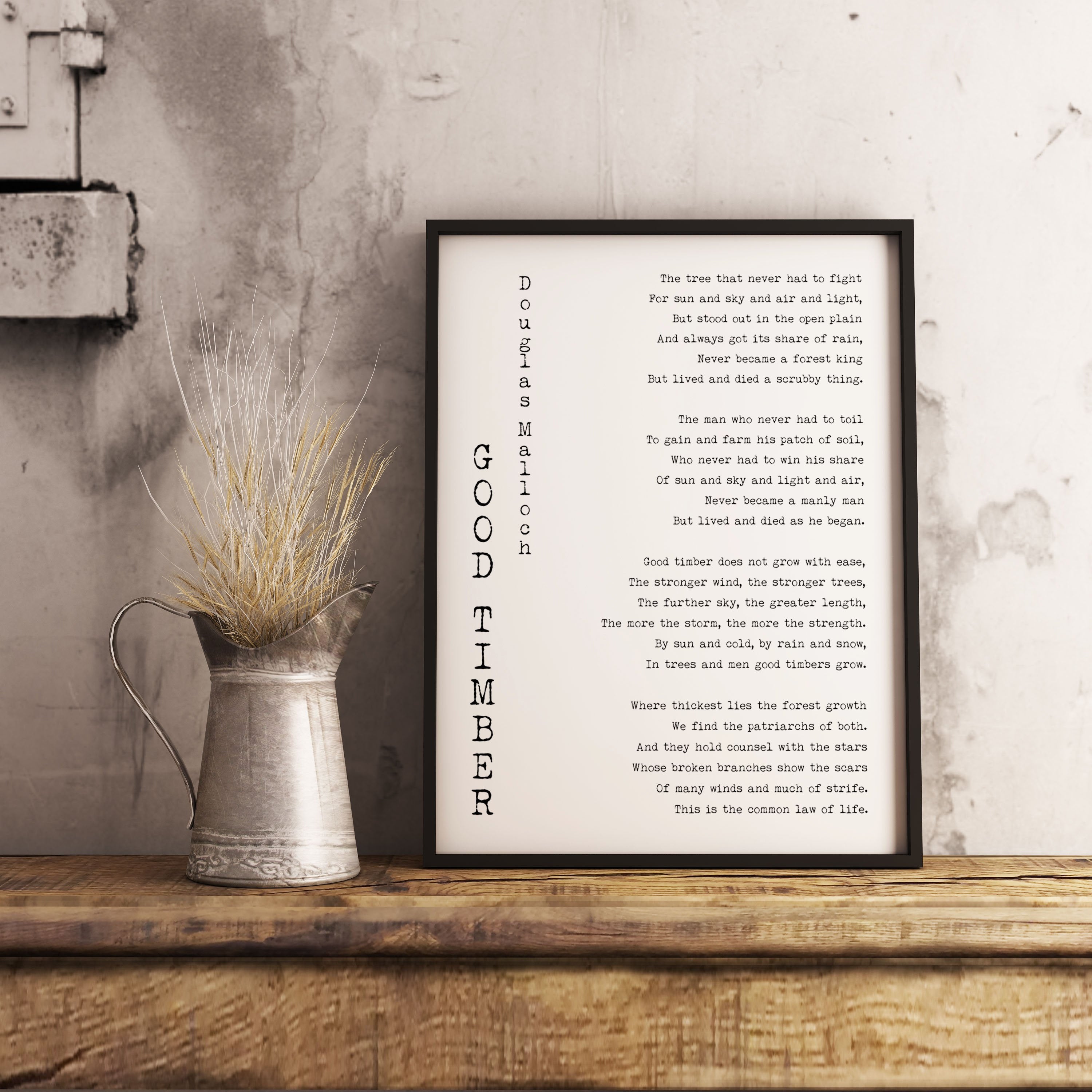 Good Timber Poem LDS Print - BookQuoteDecor