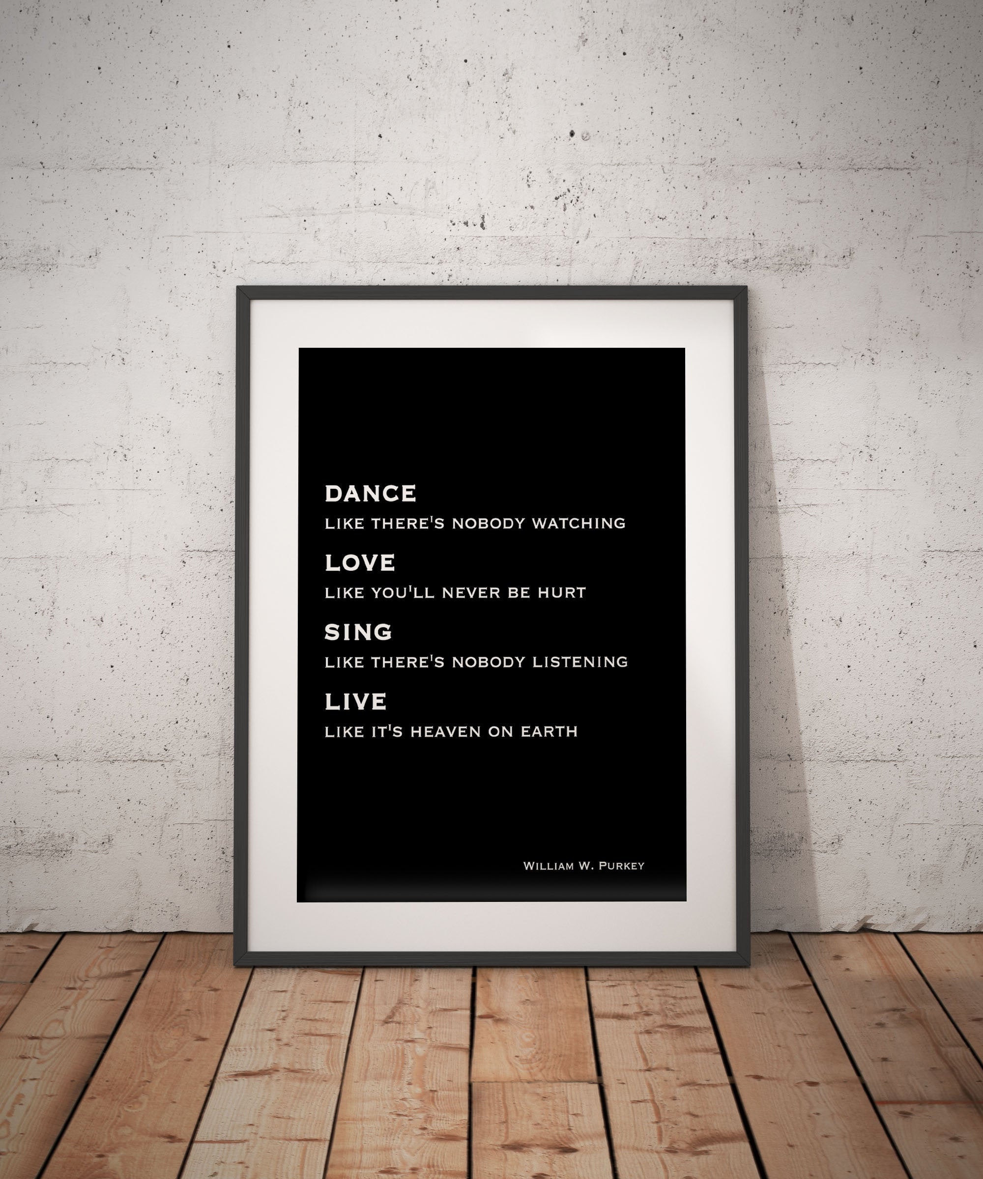 Dance Like No One Is Watching Print, Typography Wall Art