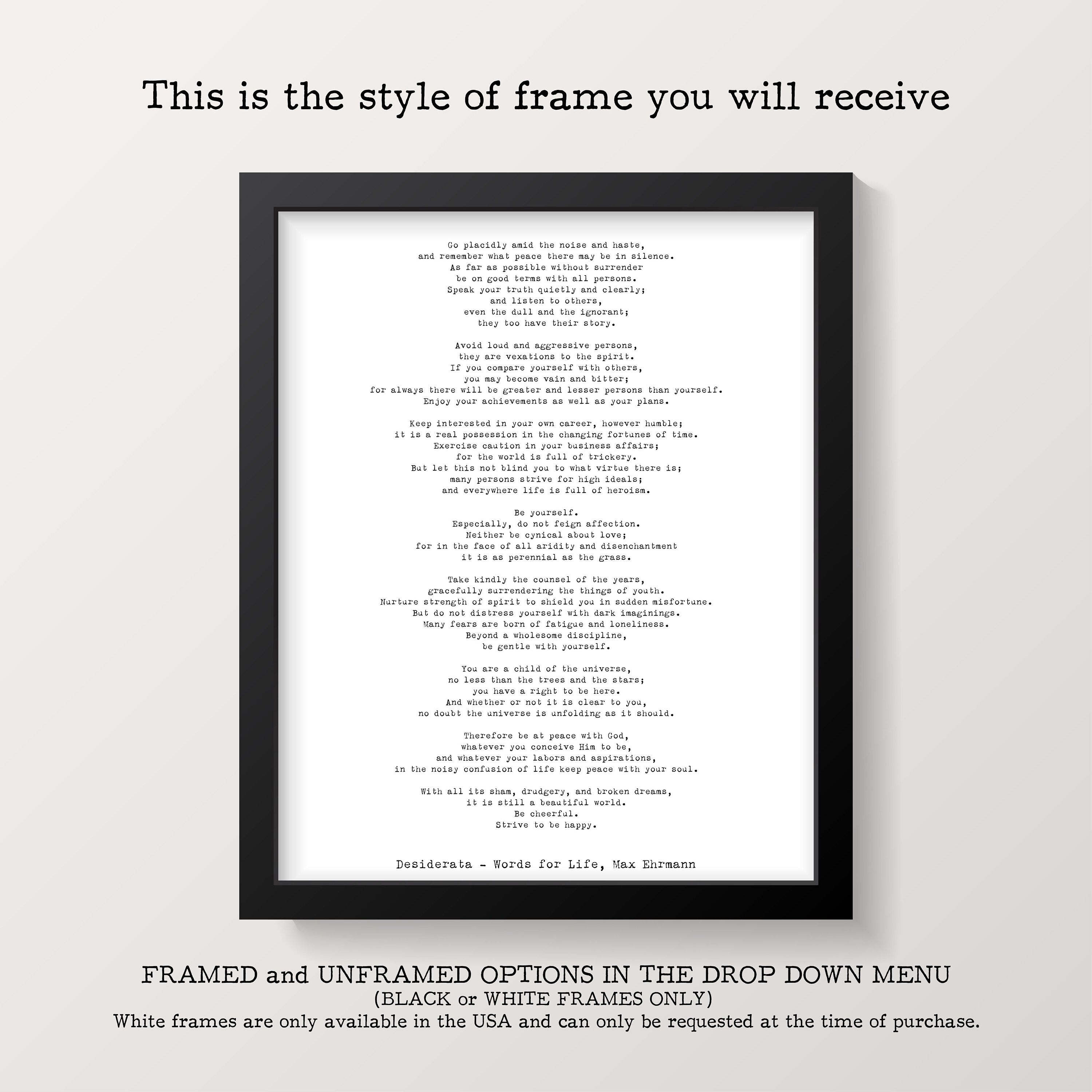 Dylan Thomas Poem Print, Do Not Go Gentle Into That Good Night Poetry Poster In Black & White For Home Wall Decor