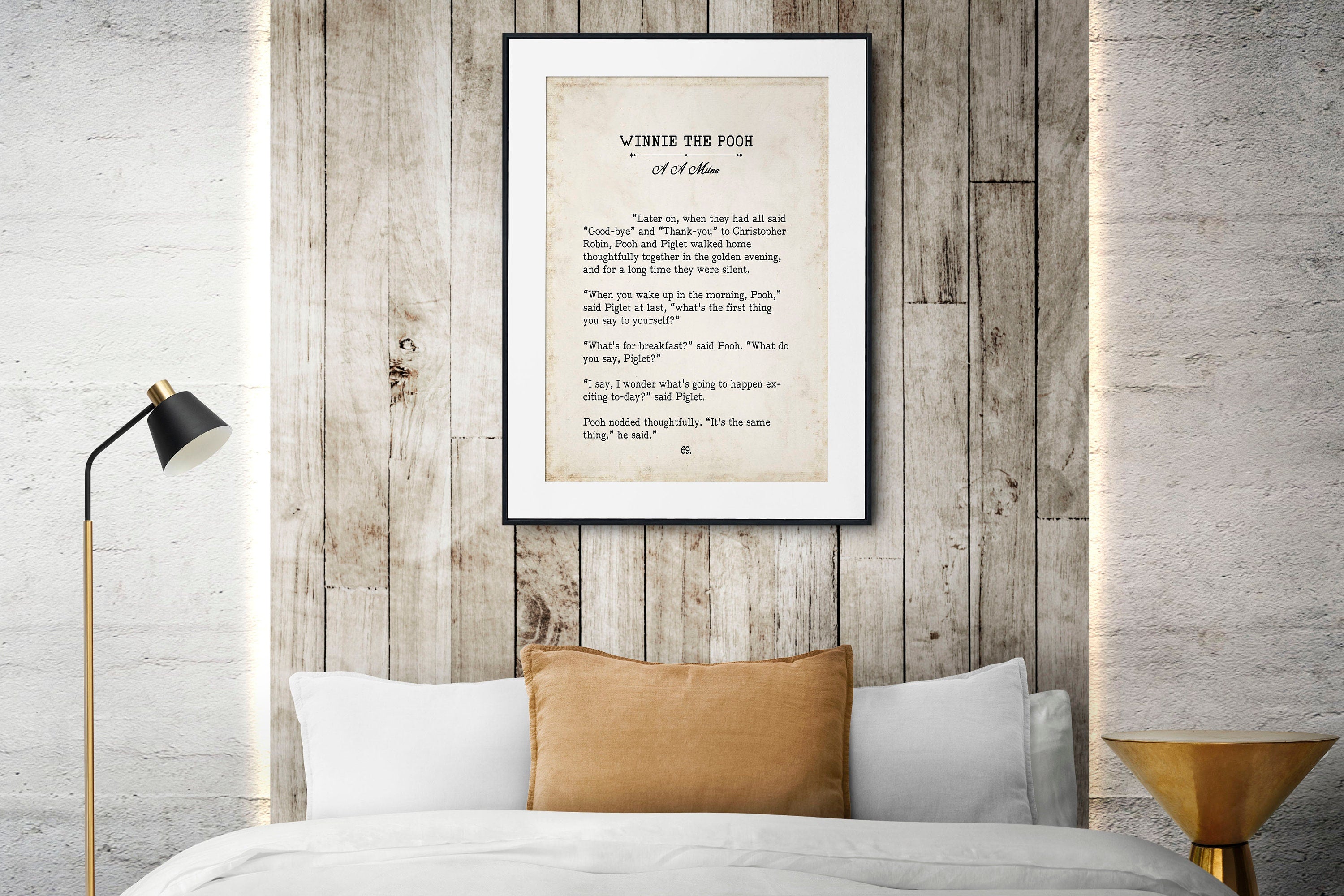 Winnie the Pooh Quote Book Page Inspirational Wall Art, A A Milne Vint –  BookQuoteDecor